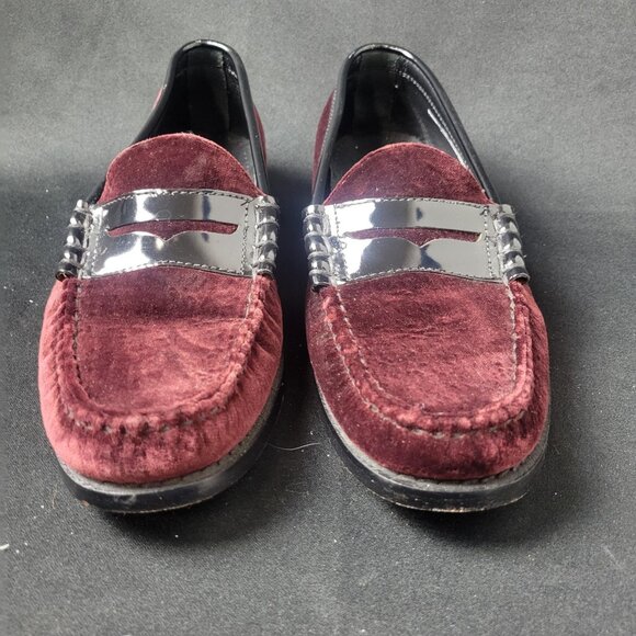 WEEJUNS GH Bass Velvet Penny Loafer Men 8D Larson Smoking Shoes Holiday Party